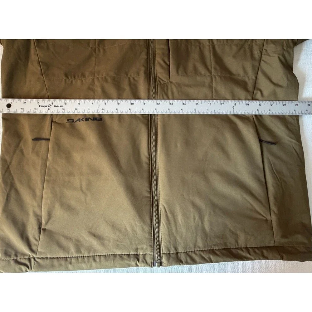 Dakine Mens Medium Insulated Hooded Jacket Water Wind Resistant Brown Outdoor